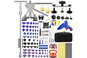 PDR TOOLS Auto Dellen Reparatur, KFZ dellen reparaturset Gleithammer ausbeulwerkzeug und Brückenabzieher – Beulenreparatur & Hagelschaden Reparaturset