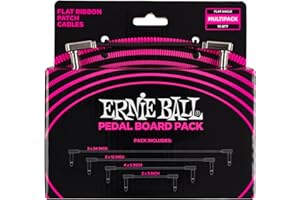 Ernie Ball, Cavo patch piatto a nastro per pedaliera, confezione multipla