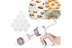 LAEMALLS Presse per Biscotti, Cookies Maker Siringa per Dolci Glassa Che Decora Gun Set, Multifunzionale Mold con 13 Dischi e 6 Punte per Decorazione Torta, Biscotti Fatti in Casa, Dolci, Patisserie#1