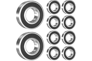 SCOOYUCK 10 Stück 6003 2RS Kugellager, aus Lagerstahl 17mm x 35mm x 10mm, Doppelt Geschirmte Rillenkugellager