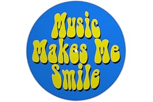 GERD KOCH KONZEPT & HANDELS GMBH Next Ferry - Slipmat - Musik makes me smile - Plattenspieler Matte aus Filz - Slipmats für Dj's - Plattentellerauflage für alle Plattenspieler Turntables - gedruckt in Deutschland