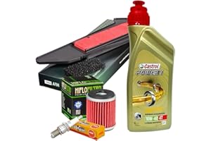 GTTCCG Kit de revisión Castrol Power 1 10W40, filtro de aceite, aire, bujía Yamaha X-Max 300