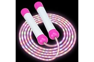 YONGNKIDS Jump Skipping Rope Kids, Adjustable Jump Rope with LED Glowing Skipping Rope for Home Exercise & Fitness & Sport Outdoor, Skipping Ropes Exercise for Men Women Kids