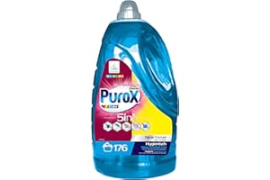 CLOVIN PUROX PUROX COLOR Lessive Liquide (176 Lavages) – Gel pour Textiles Colorés, Élimine les Taches, Entièrement Rinçable, Formule Optimisée, Anti-Calcaire, 5,3 l