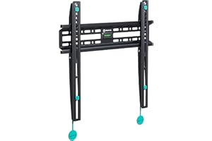 ‎ONKRON ONKRON Stały uchwyt ścienny do telewizorów 32-65 cali do 50 kg — ultra cienki uchwyt ścienny płaski 75 x 75-400 x 400 VESA uniwersalny uchwyt telewizyjny ścienny / do zawieszenia na telewizorze czarny