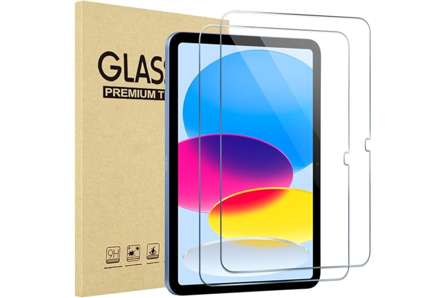 ProCase 2 Pack Screen Protector for iPad A16 2025 11th/10th 2022 Generation (11-inch/10.9), Tempered Glass Film Guard -Clear