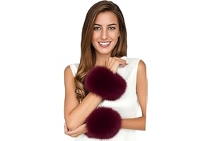 Lina & Lily Damen Winter Armstulpen Manschetten Pulswärmer Kunstfell