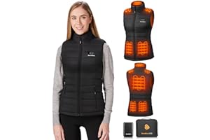 Sevdiea Heizweste Damen mit Powerbank 16000mah 7.4v, Beheizte Weste Damen, Leichte Elektrische Wärmeweste Damen, Geeignet Zum Radfahren, Outdoor-Arbeit