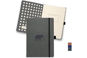 DINGBATS* NOTEBOOKS Dingbats* - Wildlife Dotted Extra Large A4 Notebook - PU Leather Hardcover Journal for Work, Writing - Pocket, Elastic Closure, Pen Holder, Bookmark