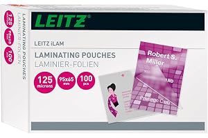 Leitz iLAM Lamineringsfickor, 65 x 95 mm, 125 Mikron, 100-Pack, 33812