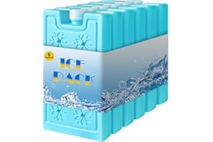 Kyzuzia 8 Pile refrigeranti per Borsa frigo, Borsa Termica da 200 ml, Piccola, Ultra Sottile e refrigerante, Ideale per Campeggio e Viaggi