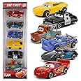 Kiddie Galaxia Mini Metal Die Cast Car Set of 6, Free Wheel Push & Go Vehicles, Racing Cars Play Set for Cake Decorations Topper Adventures, Movie Vehicles Car for Kids