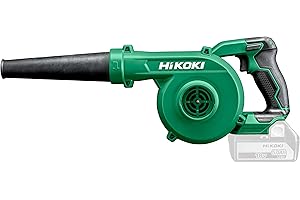 HiKOKI Souffleur sans Fil - 18 V, 3 Vitesses, Léger & Puissant, 2 en 1 Souffleur & Aspirateur - Idéal pour Les travaux de Nettoyage - sans Batterie & Chargeur