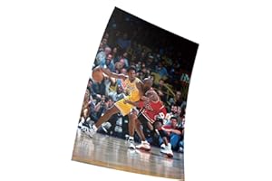 UNIFUN Asher Michael Jordan & Kobe Bryant 1998 Action-Poster, Druck, Größe 30 x 46 cm, mattiertes Finish, Papier, Geschenk, dekorativer Druck, Wand, schwarz