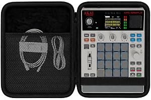 Wanaiha hårt fodral för Akai Professional MPC-prov, bärbar sampler-väska | Hårt EVA-skal, stötsäkert dammtätt, ultramjukt interiör, bekvämt handtag, dubbel dragkedja