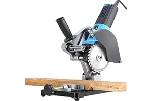 Yasta Supporto da Banco Smerigliatrice Angolare Base Troncatrice per Flex 115/125 mm Stazione Taglio Legno, Metallo, Piastrelle Accessorio Utensili Elettrici con Regolazione 45°