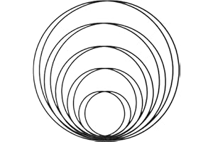 SILARLAIT 10 Stück Metallring Schwarz, 2er 10/15/20/25/30cm 3mm Metallringe zum Basteln, Drahtringe zum Basteln für Wickeltechnik Traumfänger Floristik Hochzeitskranz Weihnachtsdekoration