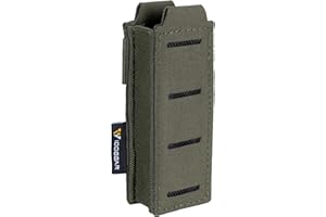IDOGEAR MOLLE Magazinbeutel Einzelne Pistolen Magtasche Elastische Oben Offene Tasches für Glock M1911 92 9mm .40 Magzines Taschenlampen Holster(Ranger Green)
