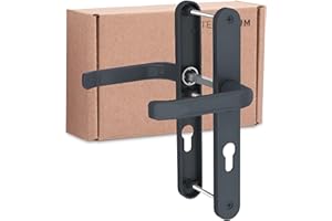 Ante bellum Set de Poignées de Porte Extérieur - Poignée en Aluminium pour Portes d'Entrée Principales et Secondaires, incl. Carré et Vis de Fixation, Optique Moderne, Montage Facile (Gris Anthracite)