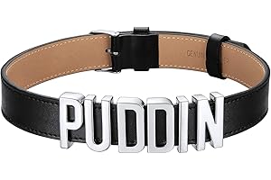 FOCALOOK Personalised Leather Choker Collar Necklace Custom Name Necklace Engraved Punk Black Choker Jewellery for Women Girls(With Gift Box)