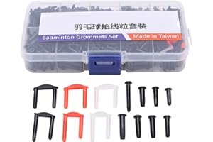 YUUGAA Jeu d'œillets de Badminton, Jeu d'œillets de Badminton avec œillets de Raquette Protecteur de Corde de Seau Outils de Cordage