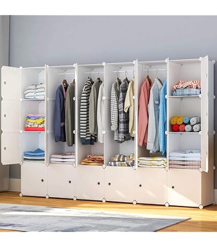 Armadio Portatile A 16 Cubi HOMIDEC – Organizza Vestiti, Scarpe, Giocattoli E Altro In Modo Facile E Versatile