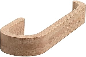 Gedy Himalaya Toallero baño, Toallero Pared, Toallero argolla, Natural, Bambú, 21,1 x 6,7 x 2,5