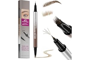 ‎ERINDE Erinde 2-in-1 Dual-Ended Microblading Augenbrauenstift, 4D Eyebrow Pencil mit 2 Spitzen, Wasserfest & Wischfest, Langanhaltende Farbe, Leichtes Auffüllen, Natürlich haarähnliche Brauen #01