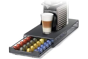 HiveNets Przechowywanie kapsułek do kawy na kapsułki do kawiarni metalowa szuflada na 40 szt