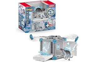 SCHLEICH ELDRADOR Creatures | Battle CAVE Eisratte 42676 | Set aus ELDRADOR Battle Cave mit Monster, Eisschleuder & Kristall | Battle Caves zur Arena stapelbar | Spielzeug ab 7 Jahren | 40 Teile