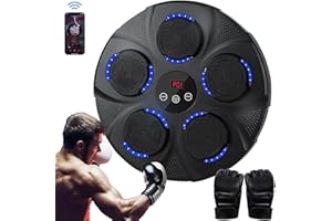 DINTO Music Boxing Machine, Smart Boxing Machine, Boxing Equipment with Bluetooth, Boxing Training Punching Equipment, Boxing Game for Kids + Adults, with MMA Gloves