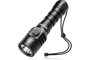 Sofirn SD03 Dive Torch, 1800 Lumens Scuba Diving Flashlight with 3 Light Modes,IPX8 Waterproof 100M Underwater Dive Lights with Battery and Charger, Suitable for Diving,Cave Crossing,Adventure