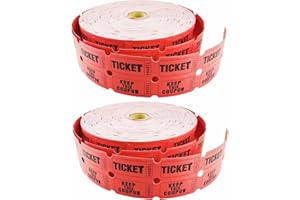 Eidoct Lot de 4 000 tickets de tombola double rouleau pour fête de bingo