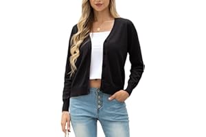 GRECERELLE Women's Cardigan Elegant Lightweight V-Neck Long Sleeve Button Down Winter Jacket Cardigan for Women