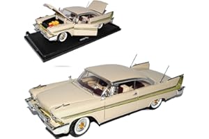 Plymouth Fury 1958 Coupe Beige Oldtimer 1/18 Motormax Modellauto Modell Auto
