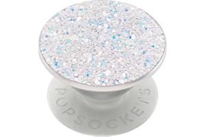 PopSockets PopGrip - Ausziehbarer Sockel und Griff für Smartphones und Tablets mit einem Austauschbarem Top - Sparkle Snow White