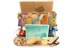 AST GIFTS Tea Gift Set Hamper With English Teabags Buttery Biscuits and Different Wafers Afternoon Box for Tea Lovers Gift Package For All Occasions