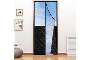 Fillis Cortina Magnética Térmica, 90x210cm Aislante y Resistente al Viento, Bajo Consumo, Protección contra el Frío para Puerta, Balcón, Terraza o Sala de Estar