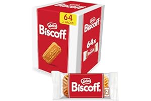 ‎BISCOFF Lotus Biscoff | Karamellisierter Keks | Einzeln Verpackte Kekse im 2er Pack | Nur Natürliche Inhaltsstoffe | Vegan | 64 Beutel | 992g