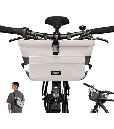 Borsa Da Manubrio Per Bici - 3,5L, Tessuto Oxford 1200D, Con Tracolla | Per Biciclette, Scooter E Uso Quotidiano - Foto 7