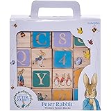 Officiële Peter Konijn Houten Bouwstenen - Early Development Activiteit Speelgoed voor Peuters - Beatrix Potter Stapelstenen 