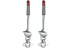 riijk 2 x Deckenhaken für Hängesessel Aufhängung, als Boxsack Halterung, Schwerlast Aufhängung für die Decke + Dreh-Wirbel + Dübel