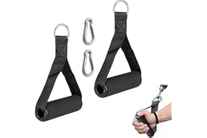 WASUQO 2 Stück Einhandgriff Kabelzug Griffe für Widerstandsbänder kabelzug Griffe Stabil Gummi Profi Griffe Ideal für Home Gym Seilzug Fitness Kraftraining Workout am Seilzug kabelzugstation Kraftturm Übung