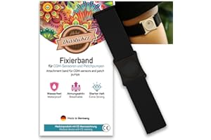 ‎DIASTICKER Diasticker® | Freestyle Libre 3 - Fixierband | Flexibel - Wasserfest - Starker Halt | Sensor-Schutz, Fixierung für Freestyle Libre Sensor | Halter: Schwarz (Medium: 25-35 cm, Schwarz)