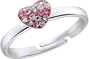 Prinzessin Lillifee Ring 925 Sterling Silber Mädchen Kinder Ringe, mit Preciosa, Silber, Kommt in Schmuck Geschenk Box