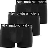Umbro Men's Cotton Boxer Briefs, Men's Underwear, Hypoallergenic, Breathable (Pack of 3)
