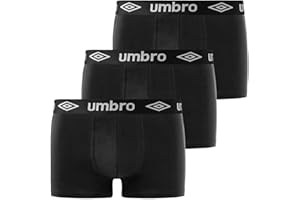 Umbro Calzoncillos Hombre Boxer Algodón, Ropa Interior Hombre, Hipoalergénico, Transpirable (Lote de 3)
