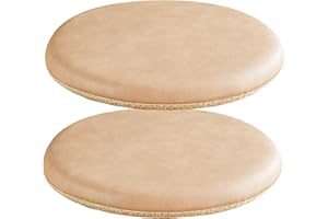 PIPOEI Set di 2 Cuscini per sedie, Rotonde Cuscino per Sedile in Pelle, 4 cm di Spessore Antiscivolo Sgabello Bistro Cuscinetto per Ufficio, Soggiorno, Cucina Sala da Pranzo 06,2 Set - 30cm