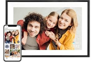 AEEZO Digitaler Bilderrahmen mit WLAN, 32 GB, 10,1 Zoll mit 1280×800 Auflösung, Schlafmodu