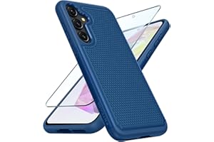 FNTCASE Etui do Samsung Galaxy A35-5G: dwuwarstwowe etui ochronne na telefon komórkowy, wytrzymałe etui na telefon komórkowy, odporne na uderzenia z antypoślizgową strukturalną tylną stroną - wojskowa